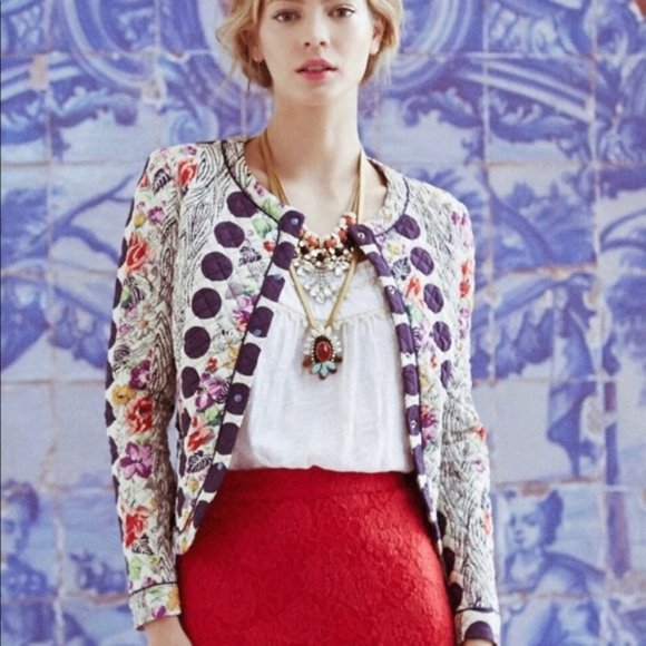 Anthropologie Jackets & Blazers - Anthropologie Isani Salta Floral Quilted Jacket -4